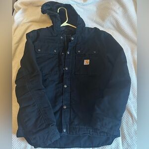 Carhartt Black Hooded Canvas Jacket